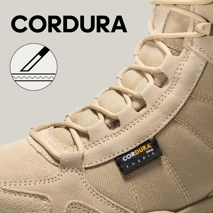 NORTIV 8 Men's Waterproof Lightweight Military Tactical Work Boots Outdoor Hiking Combat Motorcycle Boots