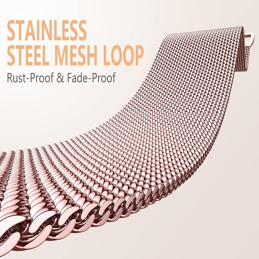 Zedoli Metal Band Compatible with Apple Watch Band 40mm 38mm 41mm 45mm 44mm 42mm 46mm for Women Men, Stainless Steel Milanese Mesh Loop Magnetic Wristbands for iWatch Series 11 10 9 8 7 6 5 4 3 2 1 SE