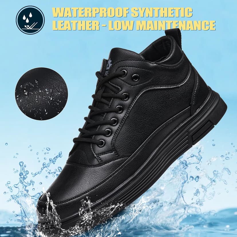 TAERDUN Slip Resistant Work Shoes for Men & Women, Waterproof Anti-Slip Kitchen Shoes, Oil & Water Resistant, Lightweight Work Shoes for Chefs, Restaurant Workers, Delivery, Crew, Drivers 03
