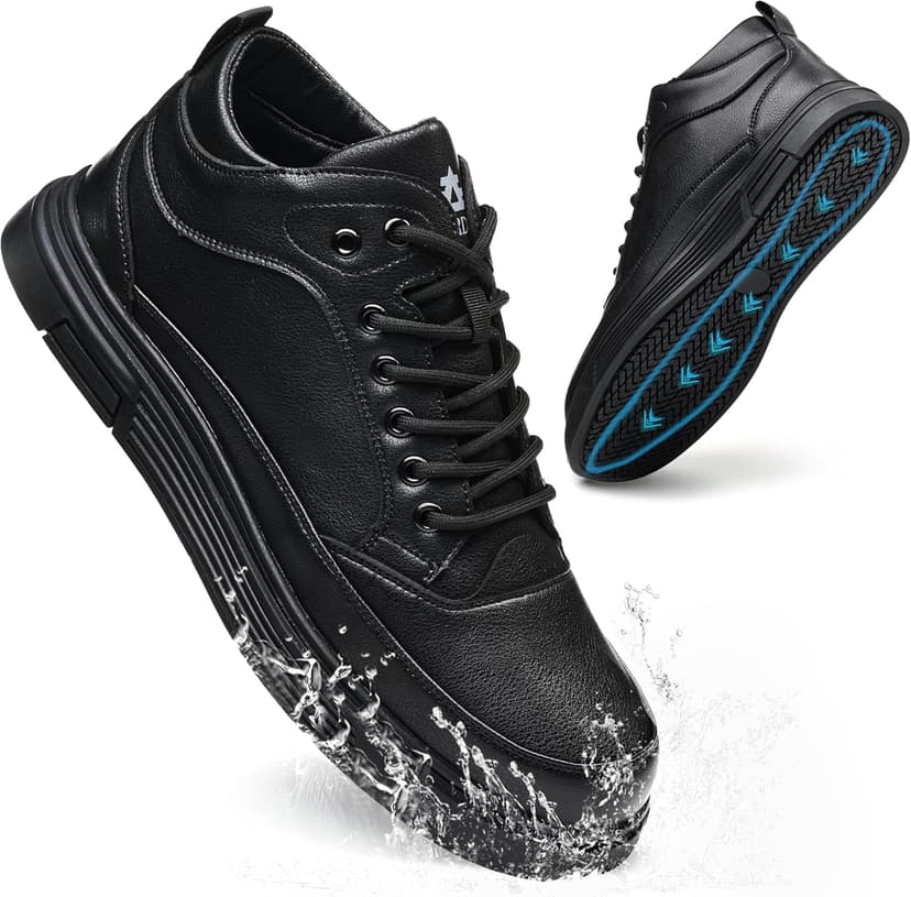 TAERDUN Slip Resistant Work Shoes for Men & Women, Waterproof Anti-Slip Kitchen Shoes, Oil & Water Resistant, Lightweight Work Shoes for Chefs, Restaurant Workers, Delivery, Crew, Drivers 03
