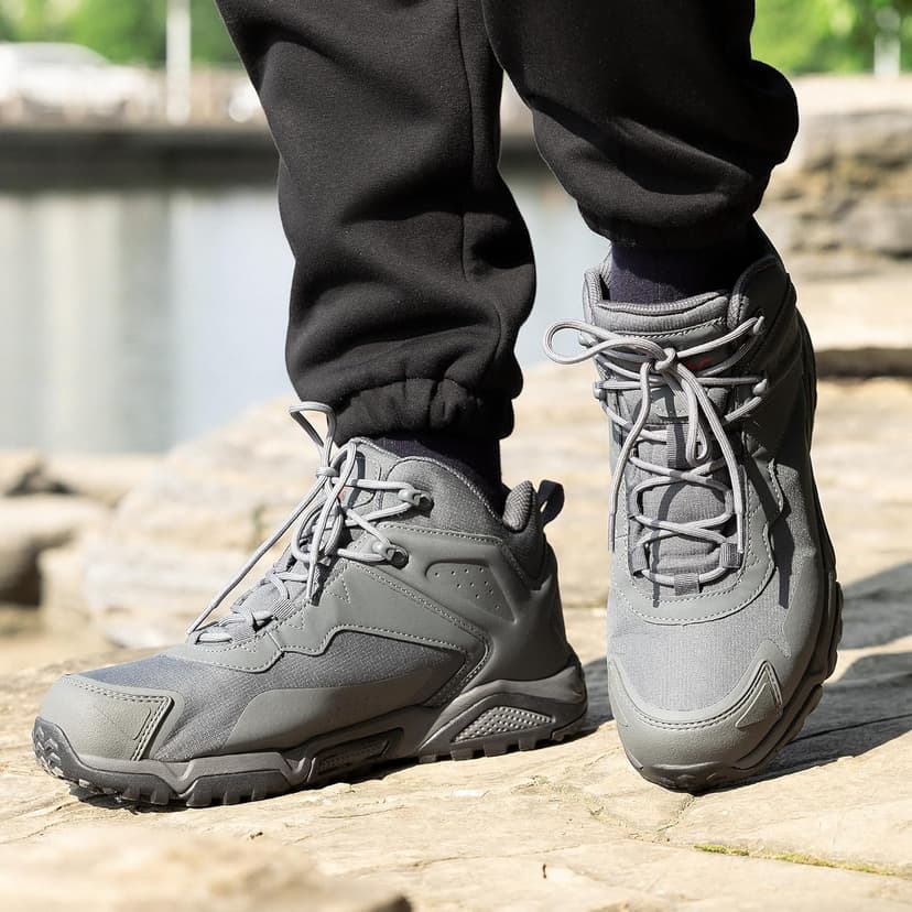 NORTIV 8 Men's Waterproof Hiking Boots, Lightweight Tactical Boots for Men, Mid Ankle Men's Hiking Boots for Trekking Trails, Outdoor Adventures Hiking