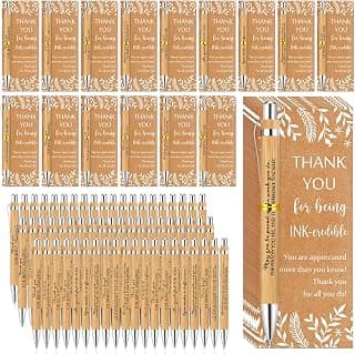 Employee Appreciation Gift, Thank You Ballpoint Pen with Greeting Card for Medical Assistant Vet Tech Week Women Men Team ReliThick 30 Sets Inspirational Pens Bulk Customer Service Week Gifts B0DHFVH6YB