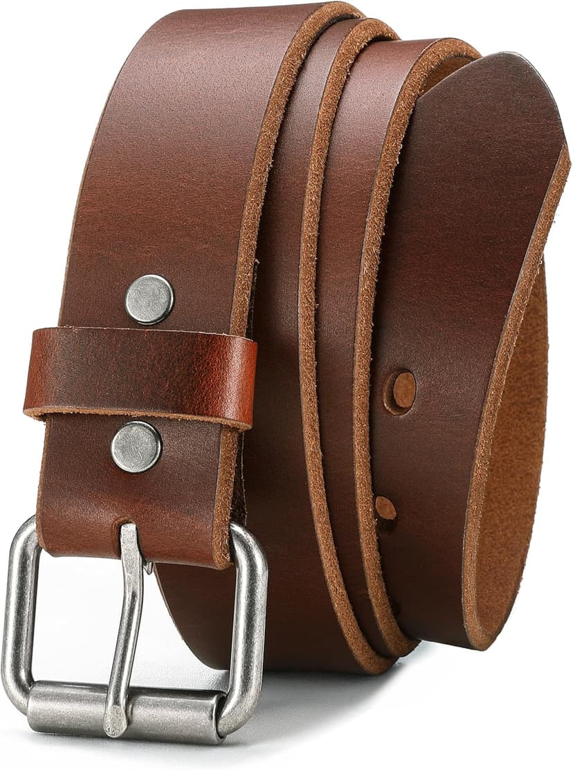 YOETEY Full Grain Leather Belt for Men - Mens Belts Casual with Genuine Leather - Handcrafted Elegance for Your Wardrobe