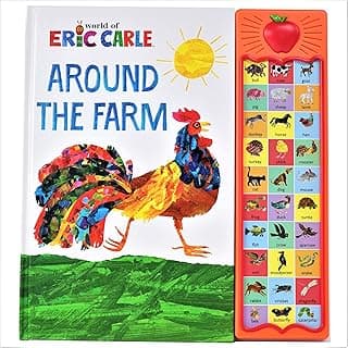 World of Eric Carle, Around the Farm 30-Button Animal Sound Book - Great for First Words - PI Kids 1450805752
