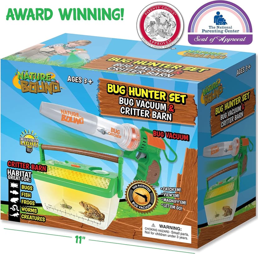 Nature Bound Bug Catcher Vacuum with Light Up Critter Habitat Case | Eco-Friendly Outdoor Toys for Kids | Includes Vacuum and Cage | Bug Vacuum for Kids Toy | Bug Catcher Vacuum