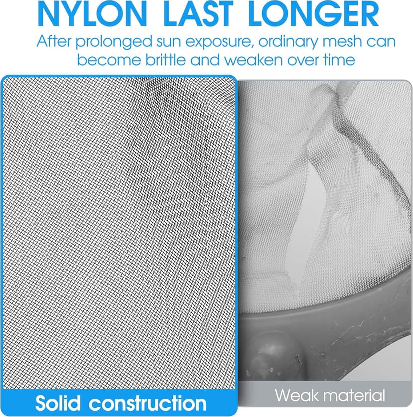 Pool Skimmer Net with Self-Repair Fine Nylon Mesh Bag, Pool Leaf Rake for Above Ground Pools & In-ground Pools, Pool Nets for Cleaning - Original Series(No Pole)