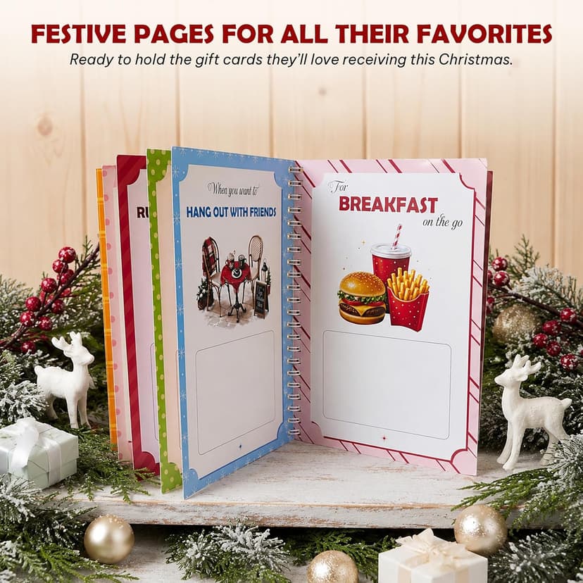 5x7 Inches Christmas Gift Card Book For Teens, Adults, Kids; Easy to Gift, Teen Girl Gifts Trendy Stuff, Stocking Stuffers Merry Christmas Gift Card Book For Teens, Adults - 24 Pages Gift Card Book B0HBPYN1SW