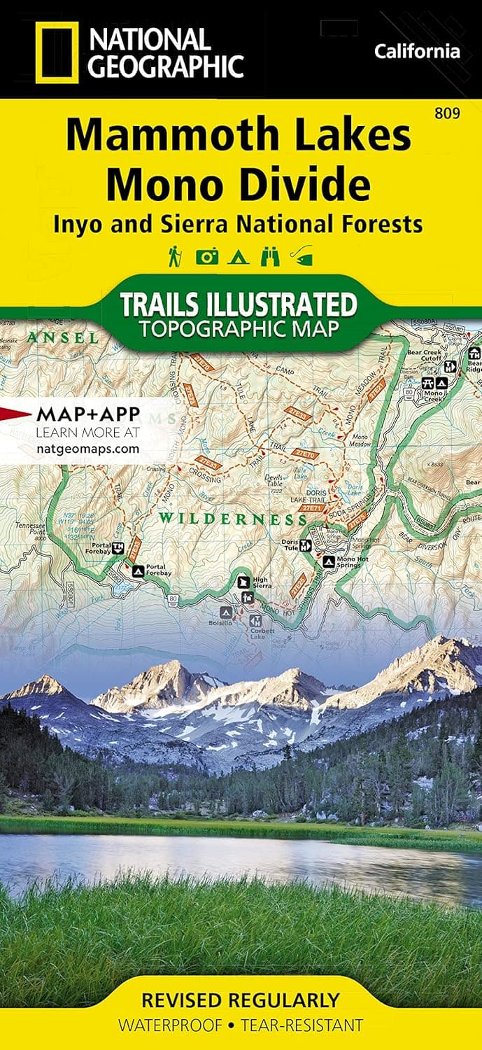 Mammoth Lakes, Mono Divide Map [Inyo and Sierra National Forests] (National Geographic Trails Illustrated Map, 809)