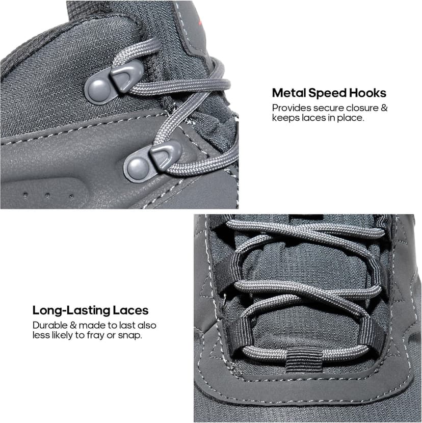 NORTIV 8 Men's Waterproof Hiking Boots, Lightweight Tactical Boots for Men, Mid Ankle Men's Hiking Boots for Trekking Trails, Outdoor Adventures Hiking