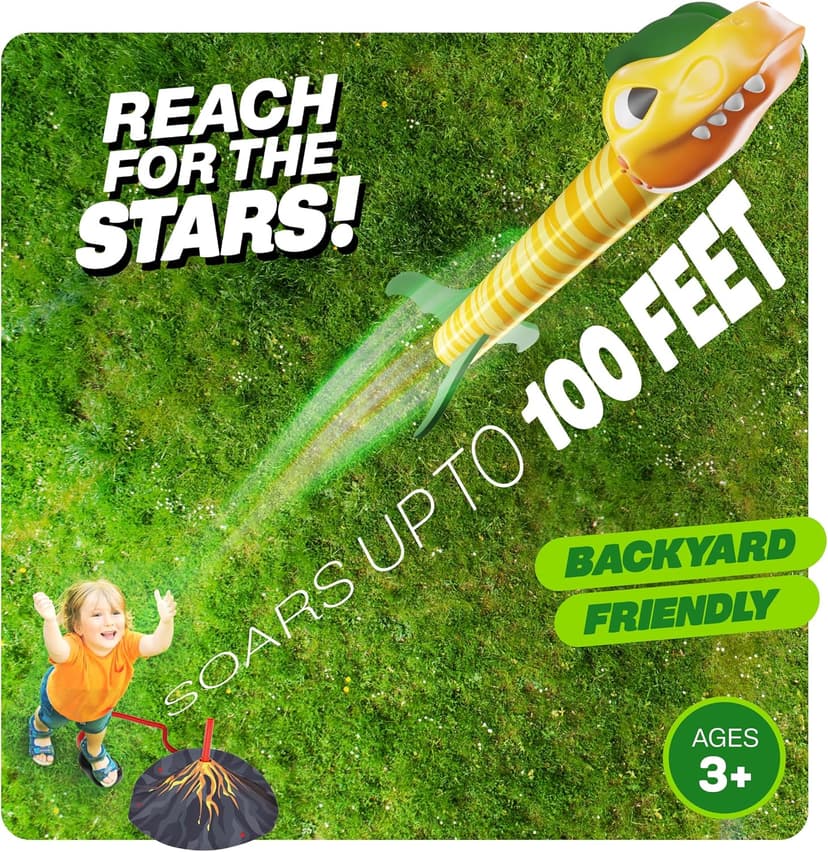 Ninja Blast Dinosaur Toy Rocket Launcher for Kids Toys for Kids 3-5 5-7 4-6 - Outdoor Toys for Kid Ages 4-8 - 3 4 Year Old Boy Birthday Gift - Gifts for Boys Age 3 4 5 6 Years Toy for Toddlers