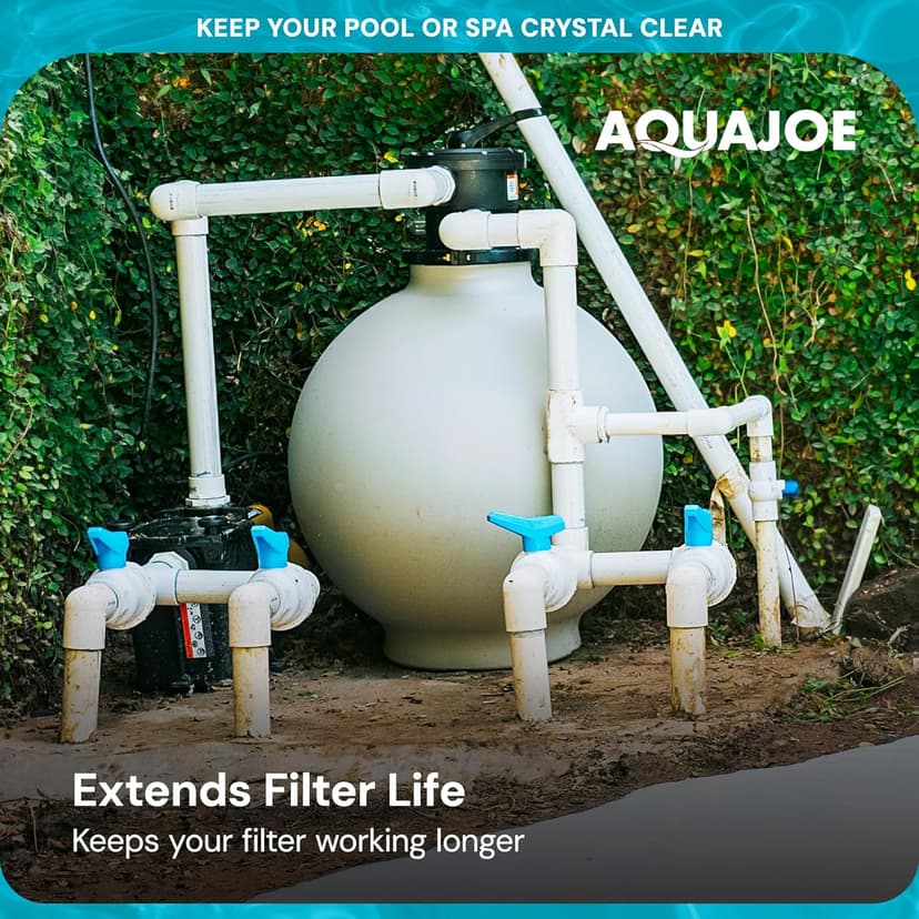 Aqua Joe Premium Pool & Spa Filter Sand, Natural Silica, 50 Lb Bag - Above Ground & Inground Swimming Pool System Accessory - Care, Cleaning & Maintenance, FLTSAND50