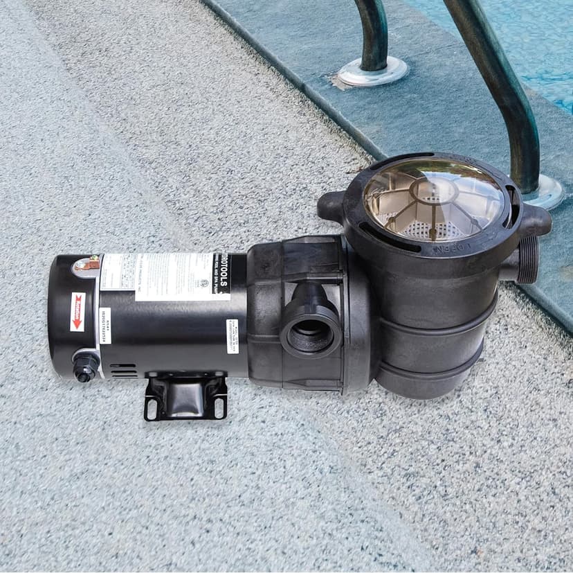 SWIMLINE HYDROTOOLS Above-Ground Pool Motor Pump, 2-Speed, Hydro-Flo 1 HP w/ 5280 GPH, Horizontal