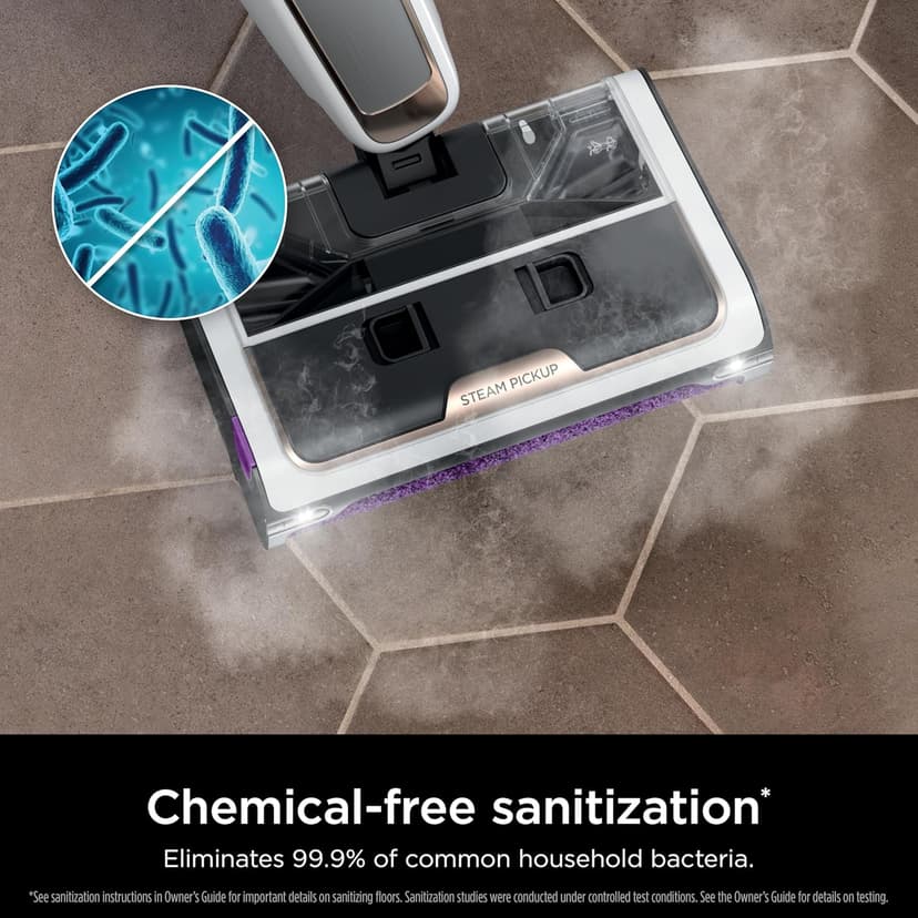 Shark Steam Pickup 3-in-1 Steam Mop Picks Up Debris, Deep Scrubs, & Steam Sanitizes - All At Once, Lightweight Steam Cleaner for Home, Steam Cleaner for Hardwood, Tile & Laminate, White, SD205CCO