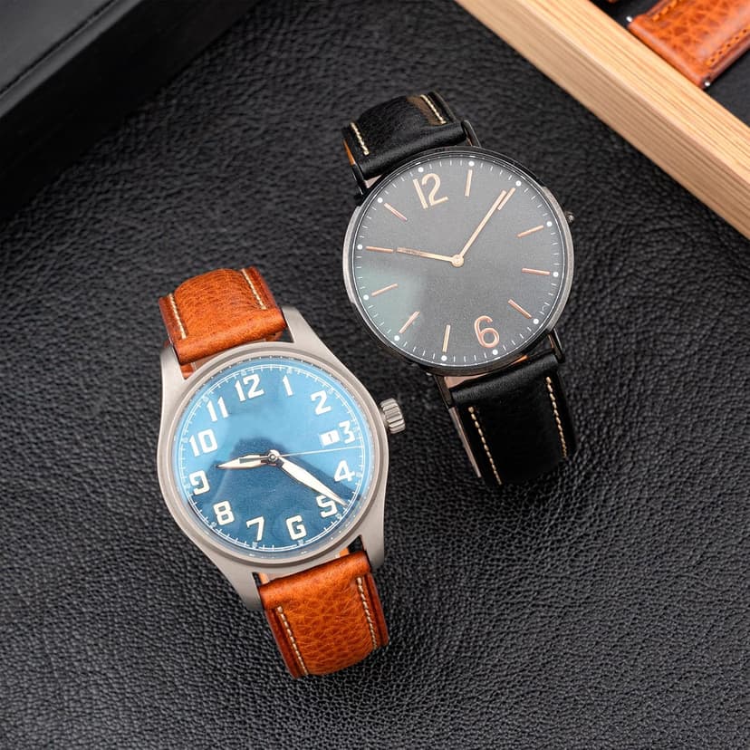 Gomvadr Italian Leather Watch Band Tuscany Natural Vegetable-Tanned Top Grain Genuine Leather Strap,18mm 19mm 20mm 21mm 22mm XL XXL Quick Release Replacement Watch Bands for Men and Women Thick and Soft