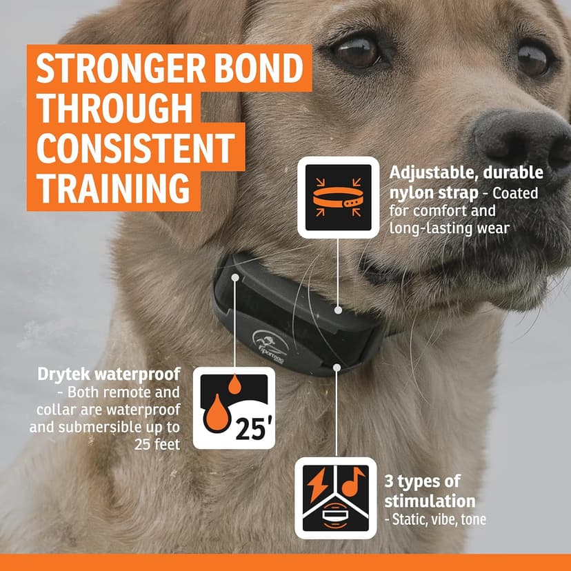 SportDOG FieldTrainer 425X - Remote Trainer Designed for Off-Leash Control & Training - 500-Yard Range - Waterproof - Quick Charge-Collar with 21 Levels of Static, Tone, & Vibration