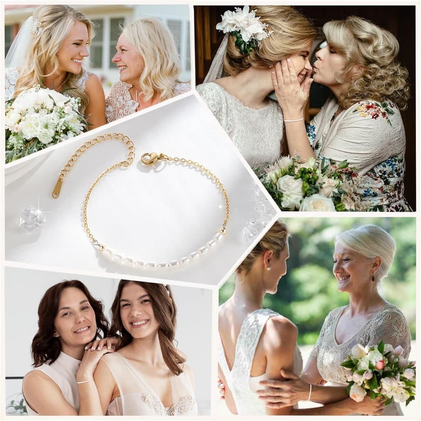 Tarsus Artificial Pearl Bracelet for Women, Mom/Mother-in-Law/Nana/Aunt/Grandma, Birthday Christmas Mothers Day Wedding Day