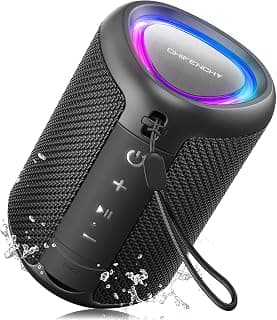 Powerful HD Sound, Dynamic Lights, 15H Playtime, BT 5.3, TWS Pairing, IPX5 Beach|Camping|Pool Accessories, Halloween Music Portable Bluetooth Speaker Gift Ideas: Outdoor Travel Essentials Waterproof B0CX1FRR27