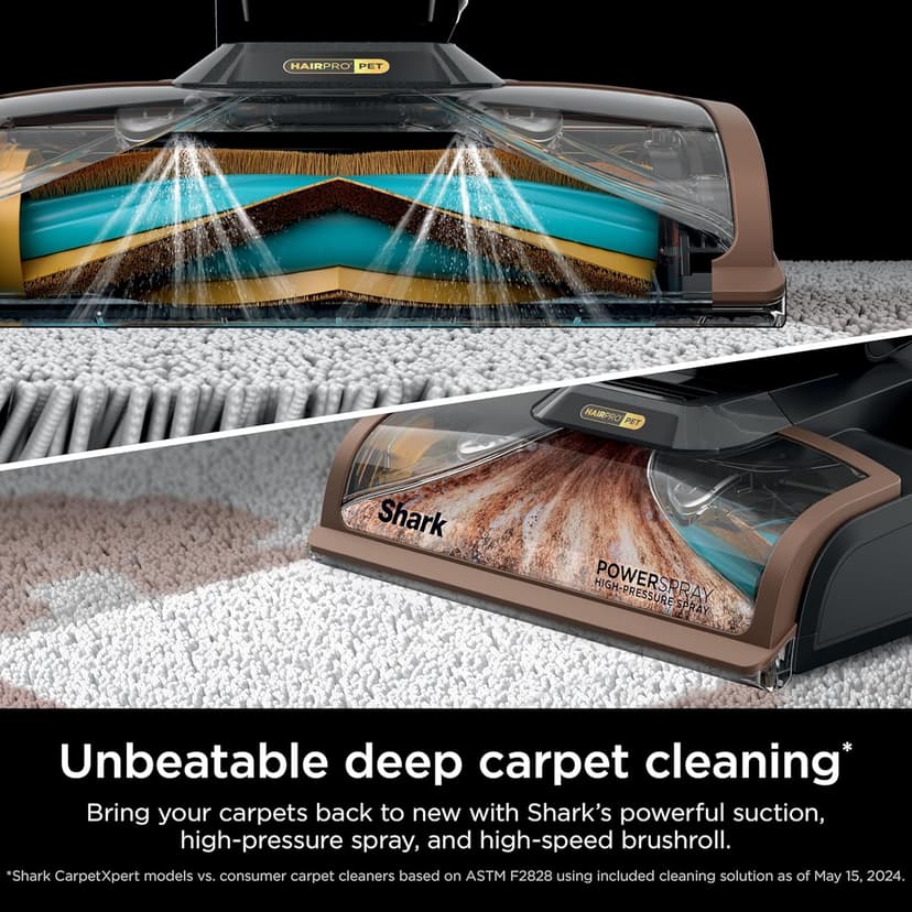 Shark Carpet Xpert Hair Pro with Stain Striker, Upright Carpet, Area Rug & Upholstery Cleaner, Carpet Shampooer, 4 Tools, Copper, EX301