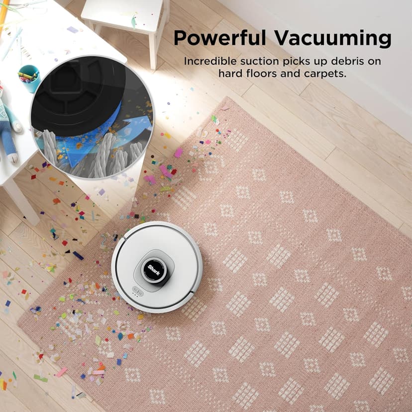 Shark AI Ultra Voice Control Robot Vacuum with Matrix Clean Navigation, Home Mapping, 60-Day Capacity, XL Self-Empty Base for Homes with Pets, Carpet & Hard Floors, Cool Grey