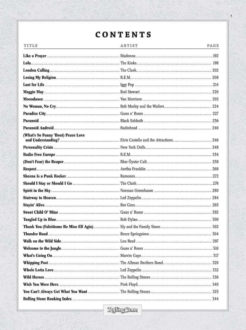 Selections from Rolling Stone Magazine's 500 Greatest Songs of All Time: Guitar Classics Volume 2: Classic Rock to Modern Rock (Easy Guitar TAB) (Rolling Stones Classic Guitar)