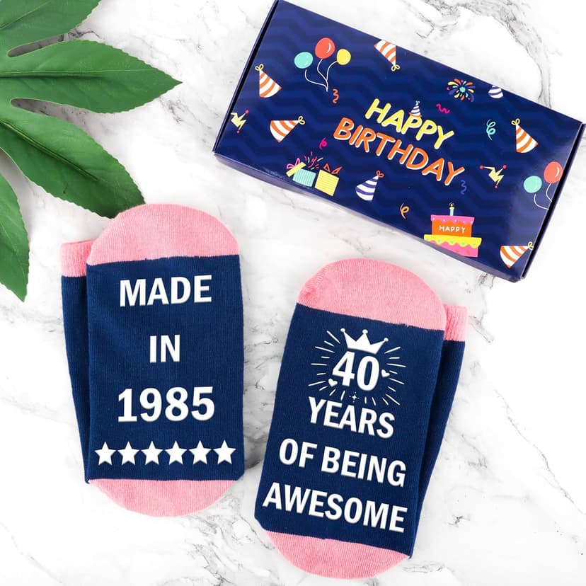 Belloxis 30th 40th 50th 60th 70th Birthday Gifts for Her 50th Birthday gifts for women Grip Crew Socks