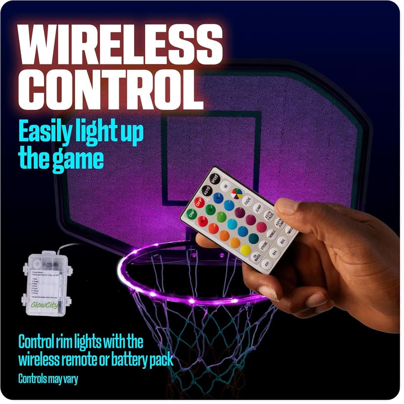 GlowCity Glow in The Dark Basketball - Sizes 5, 6, 7 Light Up Ball for Kids, Teens & Adults - Red Glow for Outdoor Games - Sports Birthday Gifts Ideas for Boys Ages 6 7 8 9 10 11 12 13 14