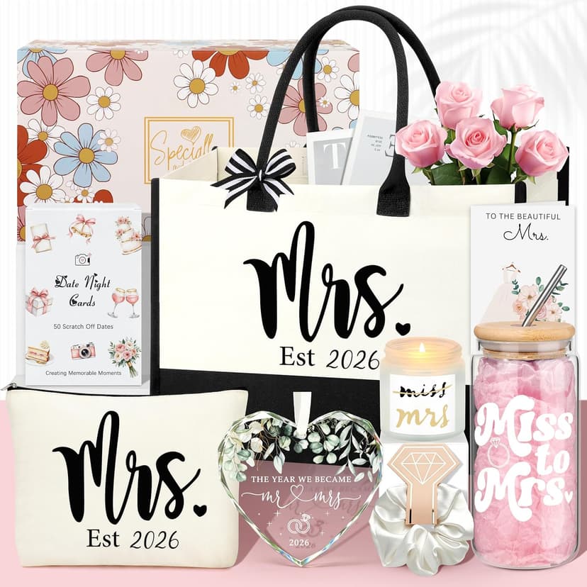 Bachelorette Gifts for Bride Engagement Wedding Presents Set for Women Her Mrs Wifey Bridal Shower Gifts for Bride To Be, Bride Gifts for Bachelorette Party B0FCMD3RCG