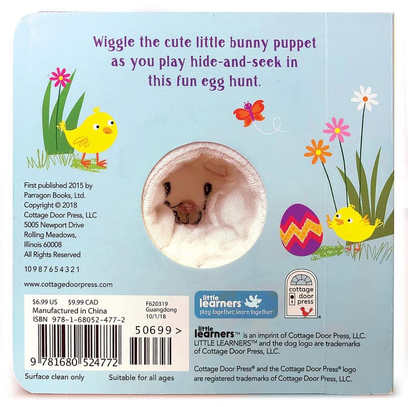 Hippity, Hoppity, Little Bunny - Finger Puppet Board Book for Easter Basket Gifts or Stuffer Ages 0-3 1680524771