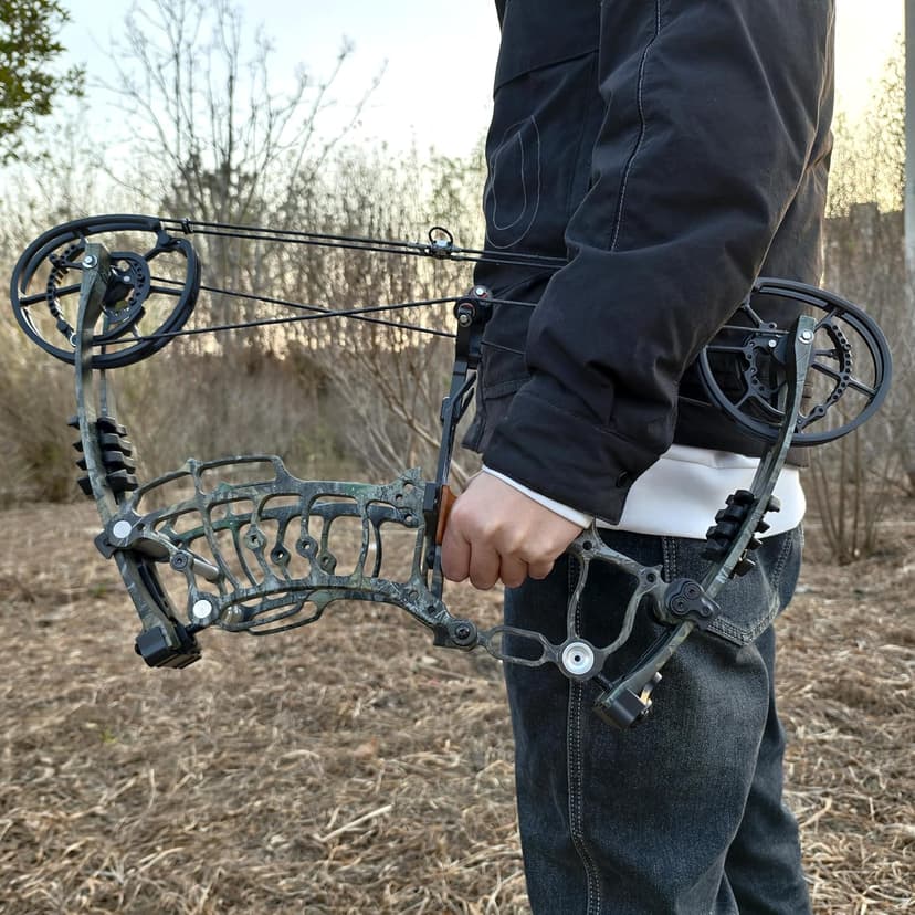 Archery Dual-use Compound Bow Set for Arrows and Steel Ball,30-65lbs Adjustable,Hunting Bows,Short-Axis Compound Bow,for Outdoor Hunting Target Shooting Practice