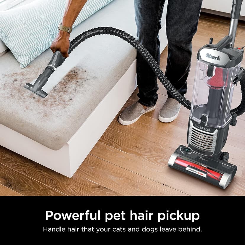 Shark ZU102 Rotator Pet Upright Vacuum with PowerFins HairPro & Odor Neutralizer Technology, Charcoal, 2.9 L Dust Cup