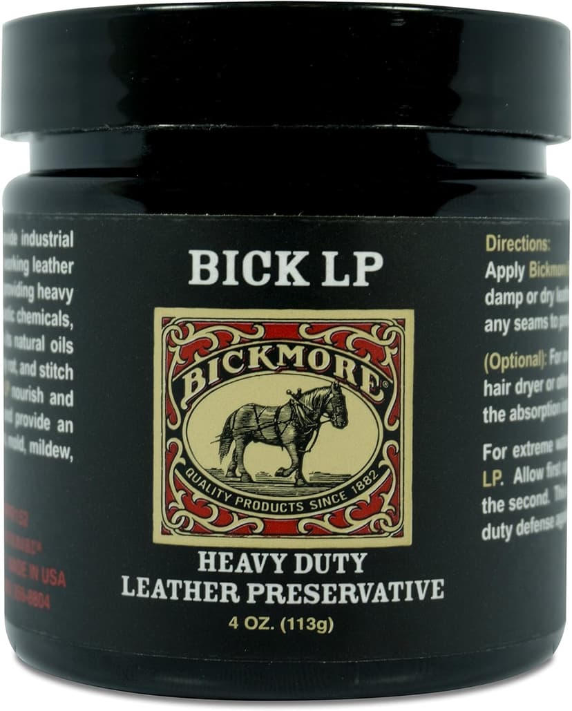 Bickmore Leather Conditioner, Scratch Repair Bick LP 4oz - Heavy Duty LP Leather Preservative | Leather Protector, Softener and Restorer Balm for Dry, Cracked, and Scratched Leather | Made in USA