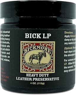 Bickmore Leather Conditioner, Scratch Repair Bick LP 4oz - Heavy Duty LP Leather Preservative | Leather Protector, Softener and Restorer Balm for Dry, Cracked, and Scratched Leather | Made in USA