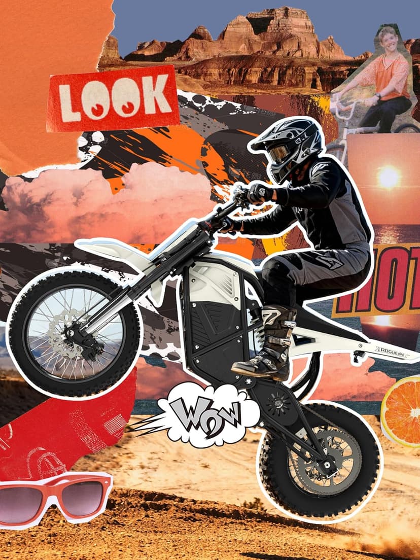 ESKUTE Electric Dirt Bike for Teens Adults, Mid-Drive Motor 3500W Peak, Electric Motorcycle 48V23Ah Battery, 53-Mile Range, 38mph, Hydraulic Nitrogen Dual Shock Absorbers