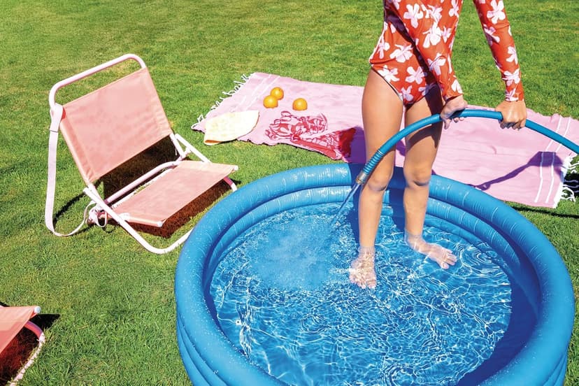 INTEX 59416EP Crystal Blue Inflatable Kiddie Swimming Pool, 45in x 10in