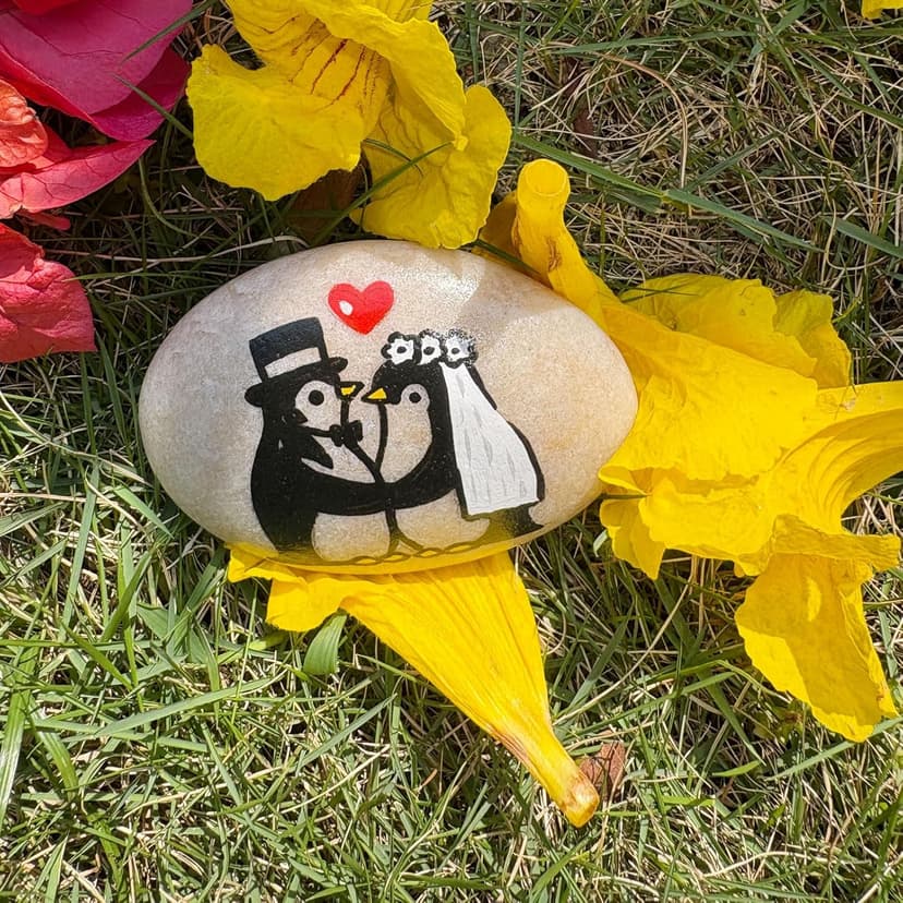 mqajdv Penguin Groom Gift from Bride – To My Husband on Our Wedding Day – Thoughtful Marriage Keepsake for Husband from Wife-to-Be – Unique Big Day Gift with Card