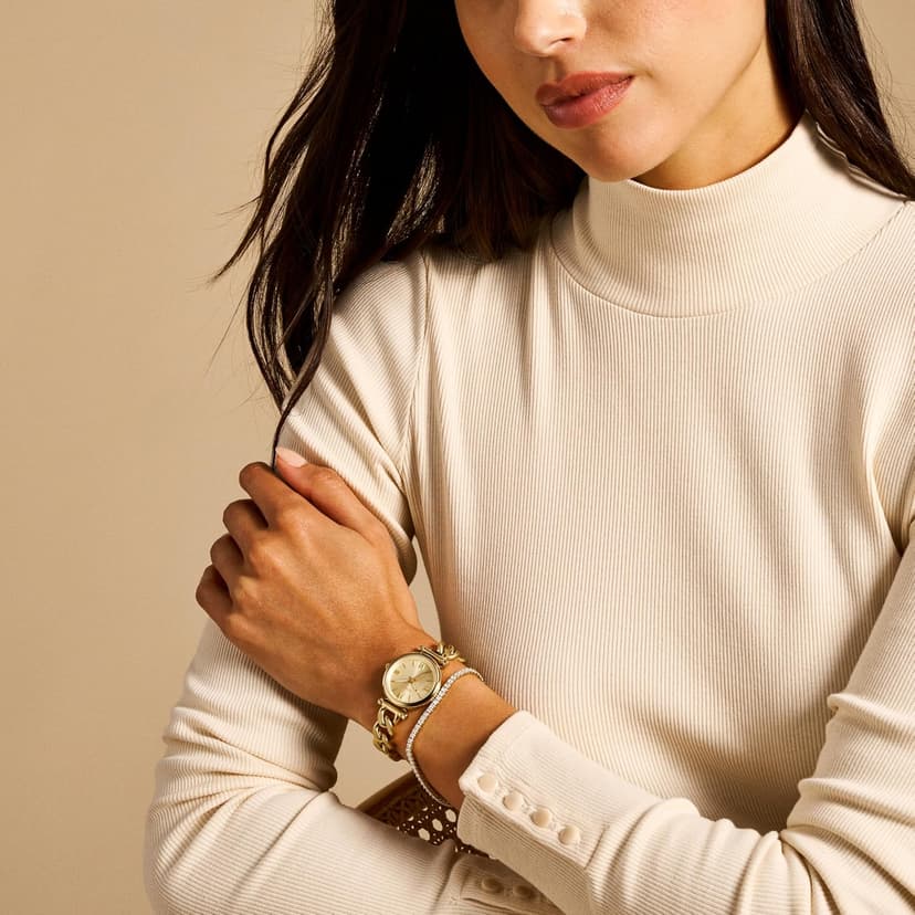 Fossil Women's Carlie Quartz Stainless Steel Three-Hand Watch