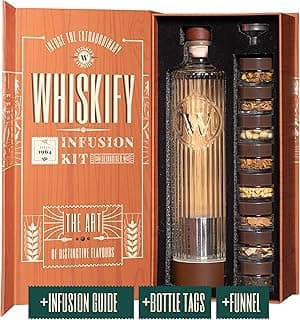 DIY Whiskey Gifts for Men - Infusion Kit & Whiskey Decanter Set with Botanicals - Bourbon Gifts for Men, Birthday Gift for Dad & Husband, Cocktail Maker for Christmas & Valentines Day by Whiskify