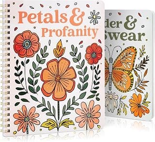 Funny Coloring Books with a Lot of Laughs - The Perfect Stress Relieving Gift for Women and Friends Beautiful Coloring Book Set of 2 for Adult Relaxation with Floral Designs B0DNK9H45K