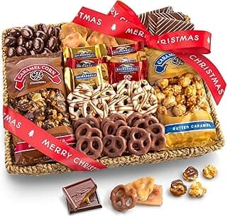 A Gift Inside Merry Christmas Chocolate Caramel and Crunch Grand Gift Basket