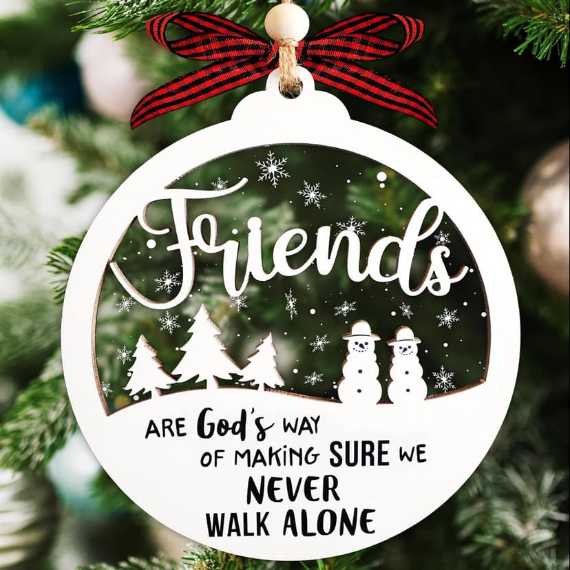 2 Layered Friendship Ornament For Women Friends, Christmas Ornaments 2026, Frienship Gifts Friendship Ornament, Christmas Friends Gift for Women B0DH4V9P1K