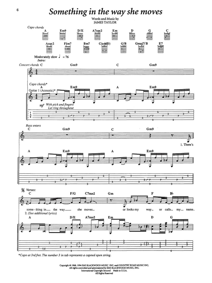 James Taylor: Greatest Hits- Complete Solos, Authentic Guitar-Tab Edition