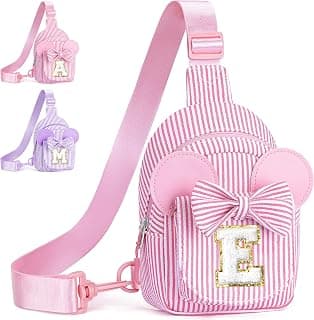 Personalized Gifts for Girls Sling Bag Purse for Toddler, 2 3 4 5 6 7 8 Year Old Girls Crossbody Bag Toddler Purse Anoup Gifts for 2 3 4 5 6 Year Old Girl Sling Bag for Girls Kids, Pink E B0GY869KBQ