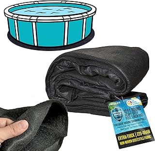 U.S. Pool Supply Ground Shield 12-Foot Round Heavy Duty Pool Liner Pad for Above Ground Swimming Pools - Protects Pool Liner, Prevents Punctures, Weed Barrier, Eco-Friendly Fabric - Extends Liner Life