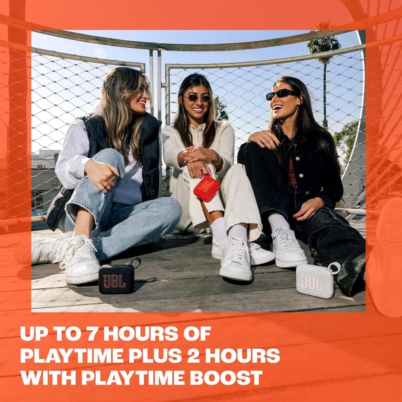 JBL Go 4 - Ultra-Portable, Waterproof and Dustproof Bluetooth Speaker, Big JBL Pro Sound with Punchy bass, 7-Hour Built-in Battery, Made in Part with Recycled Materials (Blue)