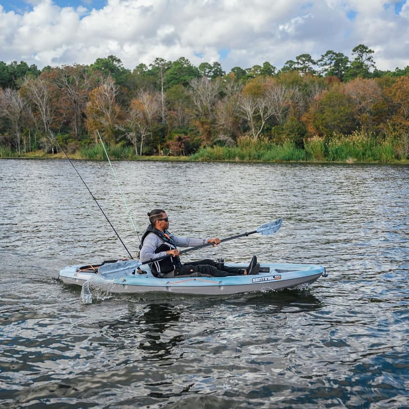 Pelican Sentinel 100X - Angler Sit on top Fishing Kayak - Lightweight - Ergolounge™ Seating System