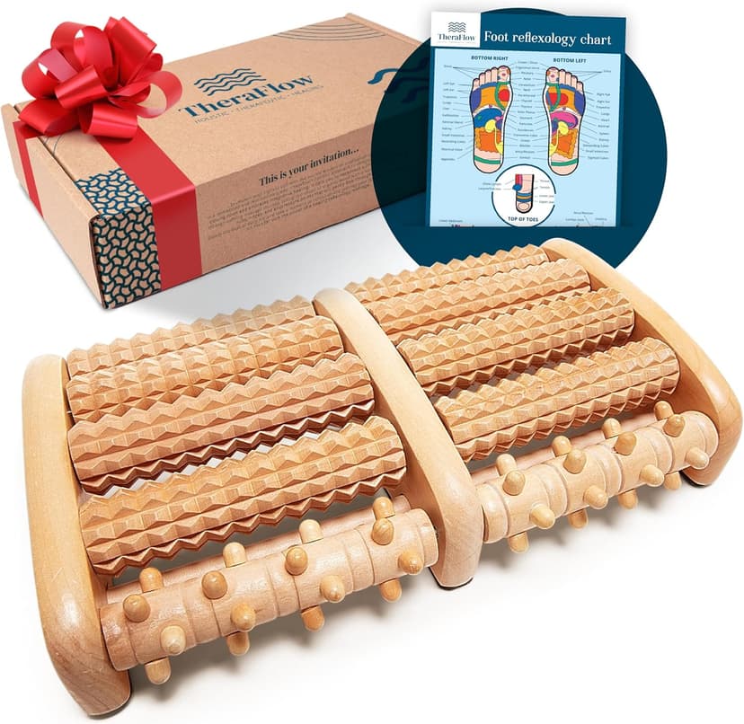 Theraflow Foot Roller for Plantar Fasciitis Relief | Feet Massage Gift for Women and Men | Foot Massager for Neuropathy, Reflexology and Deep Tissue Muscle Massage | Relaxing Gifts for Mom and Dad