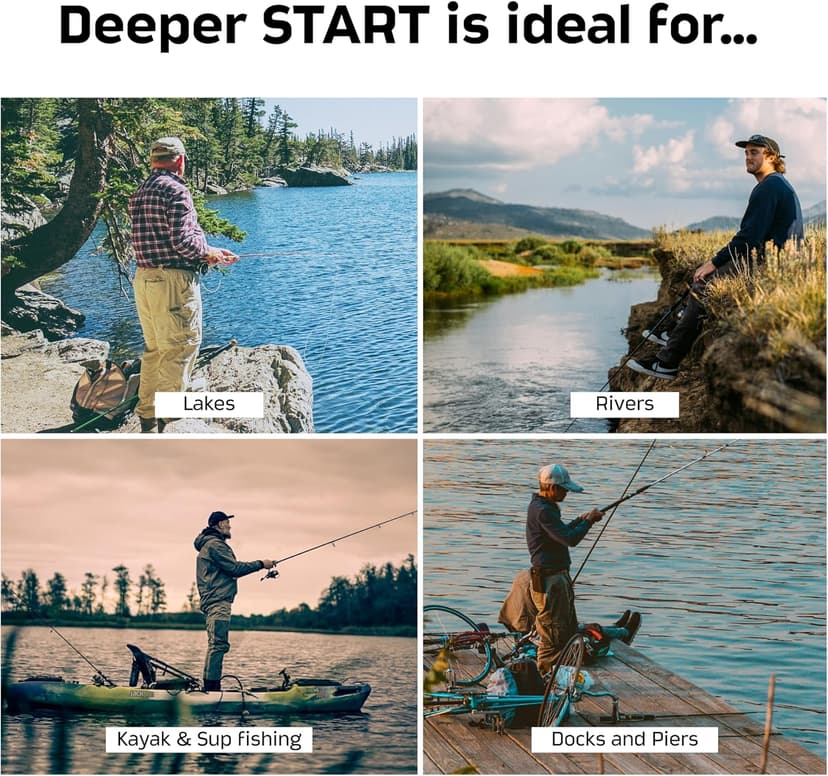 Deeper Start Fish Finder - Portable and Depth Finder for Recreational Fishing from Dock, Shore, Bank or Kayak | Castable Deeper Smart Sonar with Free User Friendly App