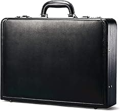 Samsonite Bonded Leather Attache, Black, One Size