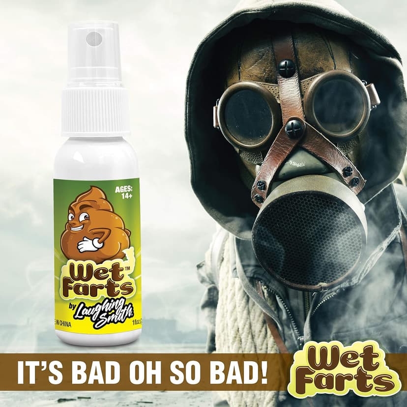 Laughing Smith - Wet Farts - Potent Stink Spray - Extra Strong Stink - Hilarious Gag Gifts & Pranks for Adults or Kids - Prank Stink Stuff - Non Toxic - Smells Like Really 'Bad' Gas B08SGZ81D5