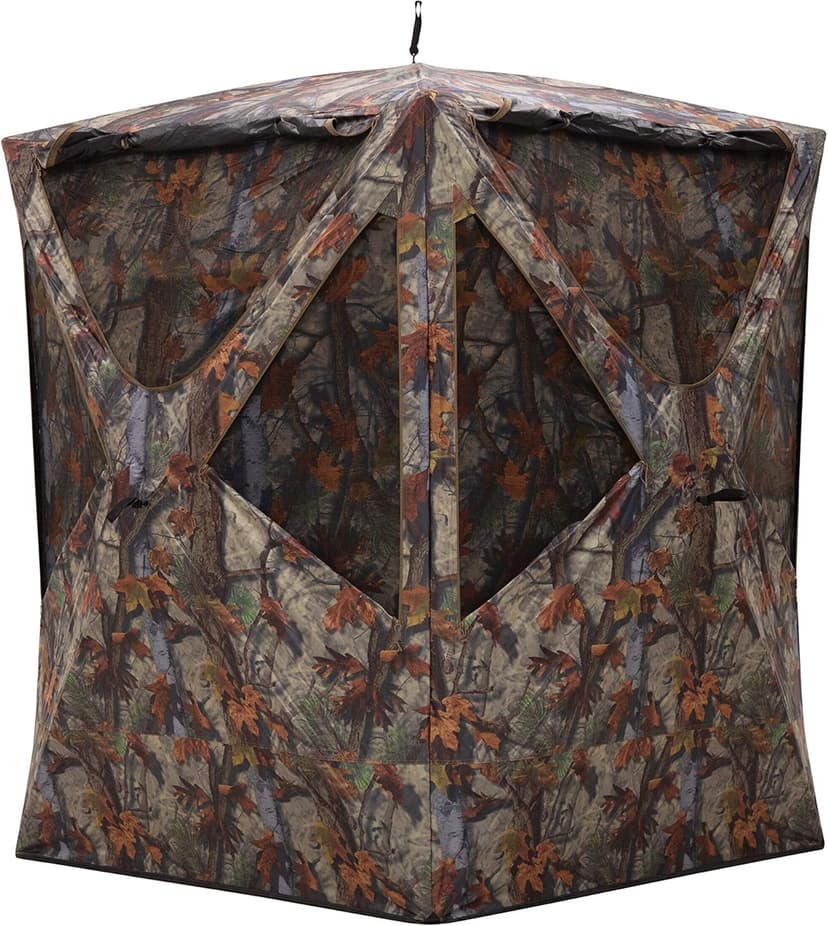 Barronett Blinds Prowler 300, Portable Hunting Blind, Tall Hub Blind, Shoot While Standing, Lightweight, 2-Person, Bloodtrail Woodland, 80” x 75” x 75”, PR300BT
